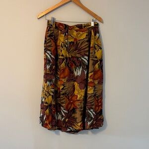 VINTAGE Floral Midi Skirt